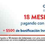 Promoción Walmart Citi Banamex de $500 de descuento + 18 meses sin intereses en tienda en línea