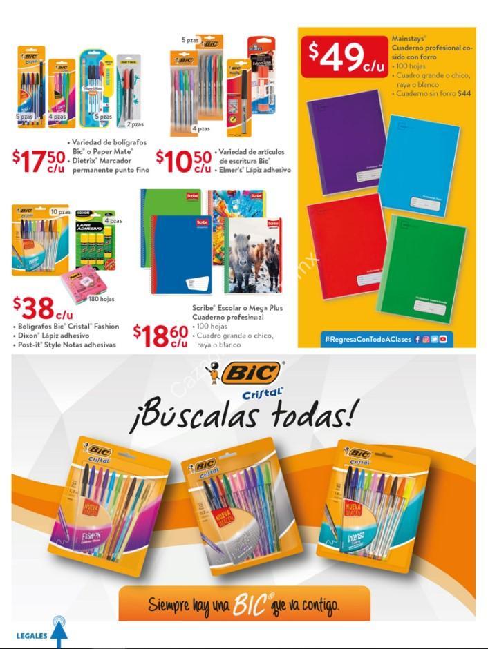 Folleto Walmart Regreso a Clases 2019 del 1 al 14 de agosto