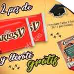En el Zorro Abarrotero compra 2 cajas de chocolates Carlos V y llévate una mochila y cuaderno de regalo