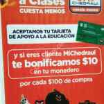 Promoción Chedraui Regreso a Clases: $10 en monedero por cada $100 de compra con la tarjeta de Uniformes y útiles CDMX
