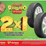 Promoción Julio Regalado 2019: 2x1 en llantas Firestone Fuzion 175/70 R13 en Soriana Mercado y Express