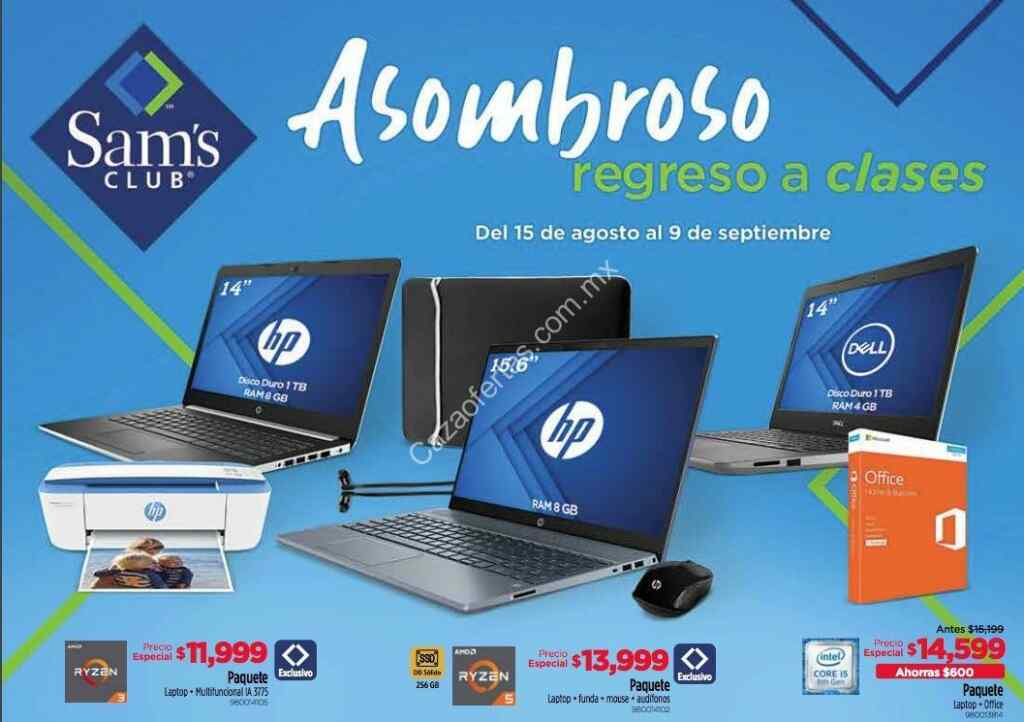 Folleto de ofertas Sams Club Regreso a Clases 2019 del 15 de agosto al 9 de  septiembre