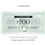 Compra $1,500 en The Home Store y obtén un cupón de $500 para una próxima compra