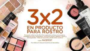 Promoción Bellísima: 3x2 en productos para rostro sólo hoy y mañana