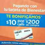 Promoción Chedraui tarjeta de Bienestar: $10 de bonificación por cada $200 de compra todo septiembre