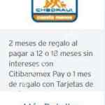 Promoción CitiBanamex 120 Horas en Línea: 2 meses de regalo en tus compras a meses sin intereses y más