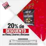 Promoción City Club 10x10 y 20% de descuento en vinos, licores y botanas el 13 y 16 de septiembre