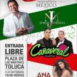 Concierto Gratis del Grito de Independencia 2019 en el Estado de México con Grupo Cañaveral, Ana Bárbara y más