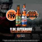 Promoción Foro Didi Monday Night Football: Entrada gratis a ver los partidos de la NFL y cerveza a $19