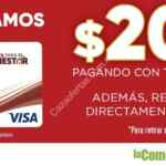 Promoción La Comer Tarjeta del Bienestar de $20 de bonificación por cada $200 de compra durante septiembre