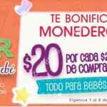 Promoción Bebé Comer en La Comer: Bonificación de $20 en monedero naranja por cada $200 de compra