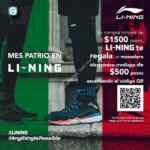 Promoción Li-Ning mes patrio: Compra $1,500 y recibe monedero electrónico de $500