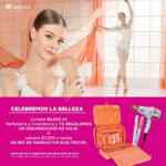 Promoción Liverpool Celebremos la Belleza: organizador de viaje y set de plancha y secadora para el cabello con tus compras