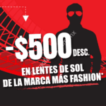 En ópticas Más Visión $500 de descuento en lentes de sol Ray-Ban