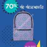 En Office Depot 70% de descuento en mochilas y loncheras seleccionadas