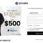 Promoción Privalia Luxury Week de hasta 70% de descuento + $500 adicional con Paypal