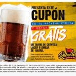 Cupón Rebel Wings de cerveza Gratis en sucursal Pabellón Azcapotzalco