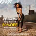 Promoción Long Weekend Steve Madden: 30% de descuento en nueva temporada este fin de semana largo