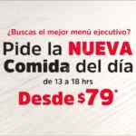 Comidas Ejecutivas Vips desde $79 pesos de 13:00 a 18:00 horas