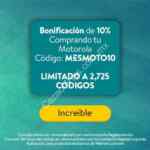 Código Walmart de 10% de descuento adicional en celulares Motorola