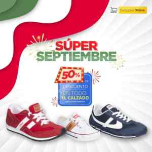 Promoción Woolworth y Del Sol Super Septiembre: Todos los zapatos a mitad de precio en tienda online (tenis desde $89)