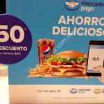 Promoción Burger King Mercado Pago de $50 de descuento en compras de $60 o más