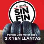 En Famsa 2x1 en llantas en el Gran Sin Fin de ofertas