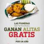 Promoción apertura Wings Army Xochimilco: Alitas gratis por 1 año para los primeros 50 clientes
