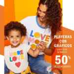En Old Navy Playeras con gráficos para toda la familia a mitad de precio hoy