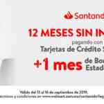 En Walmart 1 mes de bonificación pagando a meses sin intereses con tarjetas BBVA Bancomer y Santander