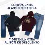 En Aeropostale segundo a mitad de precio en jeans, sudaderas y vestidos