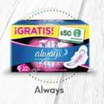 Promoción Always: tarjeta Starbucks de $50 Gratis en alwaysnaturellapromo.mx