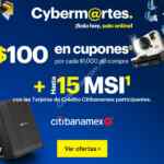 Ofertas Best Buy Cyber Martes Citi Banamex: $100 en cupones por cada $1,000 de compra + 15 MSI