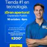 Promoción Best Buy Explanada Puebla: $200 en cupones para los primeros 50 en llegar por inauguración