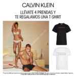 Promoción Calvin Klein: Llévate 4 prendas y llévate de regalo una t-shirt