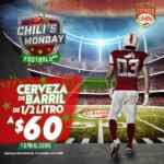 Promoción Chilis NFL Monday Night Football: cerveza de barril a $60 los lunes después de las 6pm