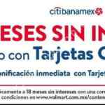 Promoción Walmart Citi Banamex de $500 de bonificación en compras a 18 MSI en tienda en línea