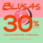 Promoción LOB: 30% de descuento adicional en blusas este fin de semana