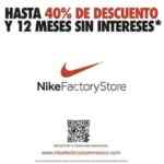 En Nike Factory Store hasta 40% de descuento + 12 MSI