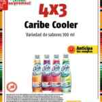 En Oxxo 4x3 en bebidas Caribe Cooler de 330ml