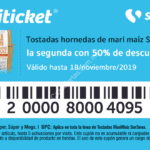 Nuevos cupones Soriticket válidos al 16 de noviembre