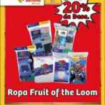 En Soriana Mercado 20% de descuento en ropa Fruit of the Loom