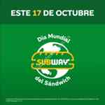 Promoción Subway 2x1 este 17 de octubre por el Día Internacional del Sandwich 2019