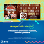 Supermiércoles de 2x1 en Superboletos: Boletos a conciertos y espectáculos al 2x1 hoy 16 de octubre