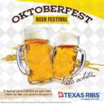 Promoción Oktoberfest Texas Ribs: Segunda cerveza a sólo $1 peso