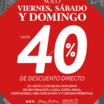 En Home Store hasta 40% de descuento en artículos seleccionados este fin de semana