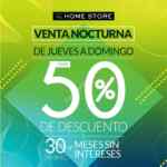 Venta Nocturna The Home Store: Hasta 50% de descuento del 31 de octubre al 3 de noviembre