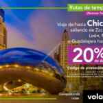 Rutas de temporada Volaris: 20% de descuento en vuelos a Chicago