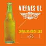 Promoción Viernes de Cerveza Wingstop: Cocteles y cervezas desde $25