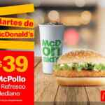 Cupones Martes de McDonalds 15 de octubre 2019